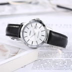 Casio LTP-V004L-7A női kvarc karóra, 30 mm, WR30, fekete bőrszíj, dátum