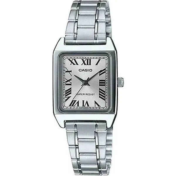 Casio LTP-V007D-7B női karóra, ezüst, acél szíj, 31 mm, WR30 + díszdoboz