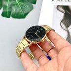 Casio LTP-VT01G-1B női karóra, arany acél, fekete számlap, 40 mm, WR30