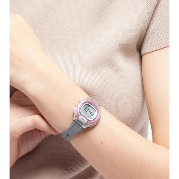 Casio LW-203-8A női digitális karóra, szürke szíj, WR50, LED