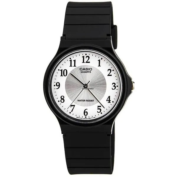 Casio MQ-24-7B3 férfi karóra, kvarc, 35 mm, fehér számlap, WR30, díszdoboz