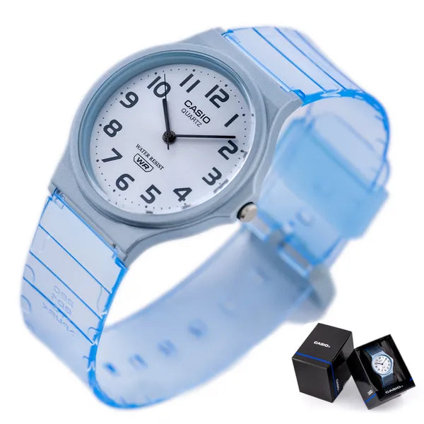 Casio MQ-24S-2BEF női karóra, kék, kvarc, 36 mm, WR30, dobozzal