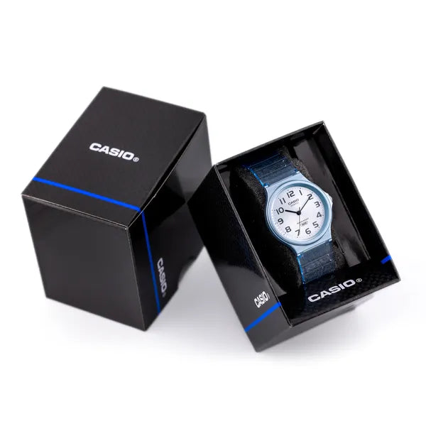 Casio MQ-24S-2BEF női karóra, kék, kvarc, 36 mm, WR30, dobozzal