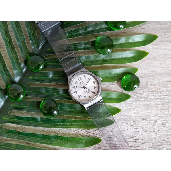 Casio MQ-24S-8BEF női karóra, kvarc, 36 mm, szürke, WR30, díszdoboz