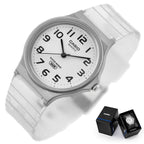 Casio MQ-24S-8BEF női karóra, kvarc, 36 mm, szürke, WR30, díszdoboz