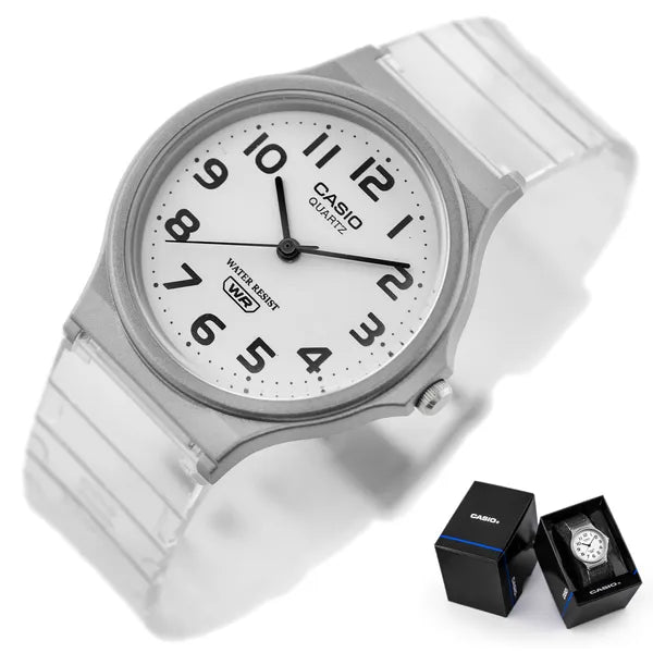 Casio MQ-24S-8BEF női karóra, kvarc, 36 mm, szürke, WR30, díszdoboz