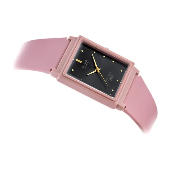 Casio MQ-38UC-4A női karóra, rózsaszín, téglalap, kvarc, WR30, fekete számlap