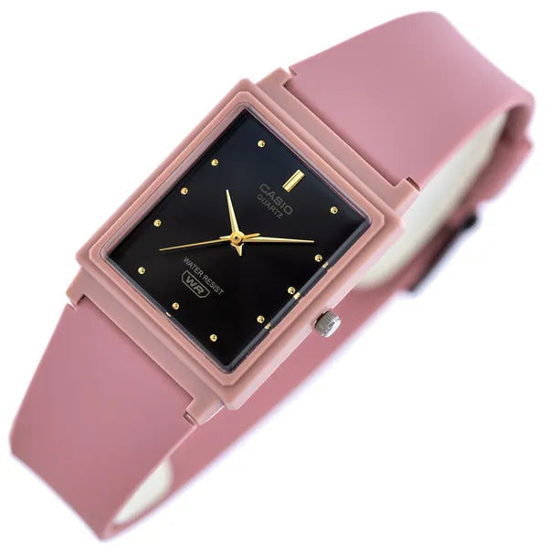 Casio MQ-38UC-4A női karóra, rózsaszín, téglalap, kvarc, WR30, fekete számlap