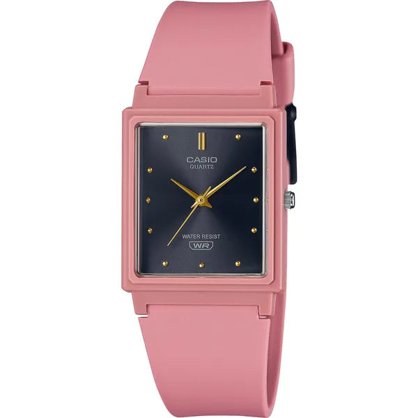 Casio MQ-38UC-4A női karóra, rózsaszín, téglalap, kvarc, WR30, fekete számlap
