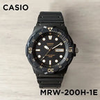 Casio MRW-200H-1E férfi kvarc karóra, 44 mm, WR100, fekete, dátumos