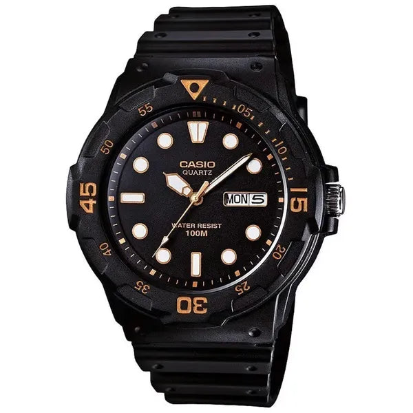 Casio MRW-200H-1E férfi kvarc karóra, 44 mm, WR100, fekete, dátumos