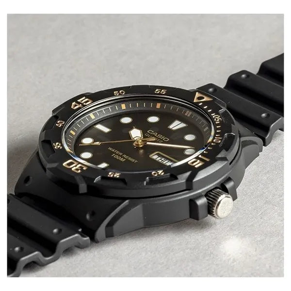 Casio MRW-200H-1E férfi kvarc karóra, 44 mm, WR100, fekete, dátumos