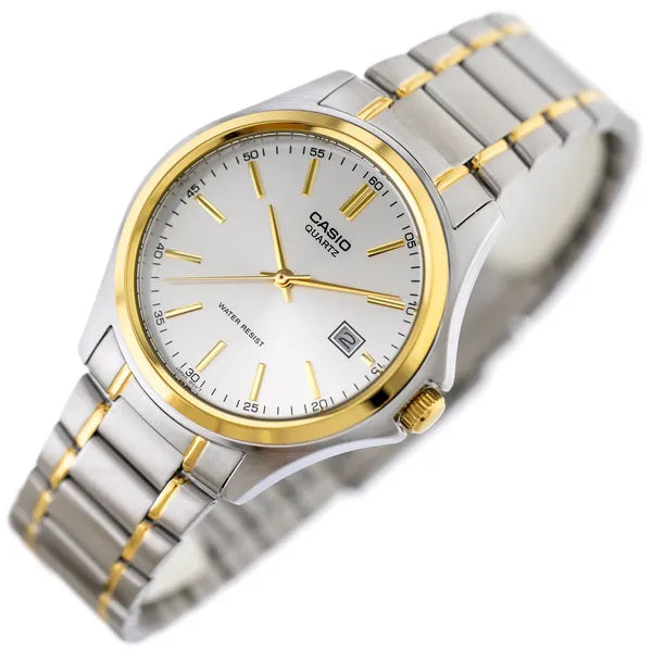 Casio MTP-1183G-7A férfi karóra, két tónusú nemesacél, 39 mm, dátum, WR30