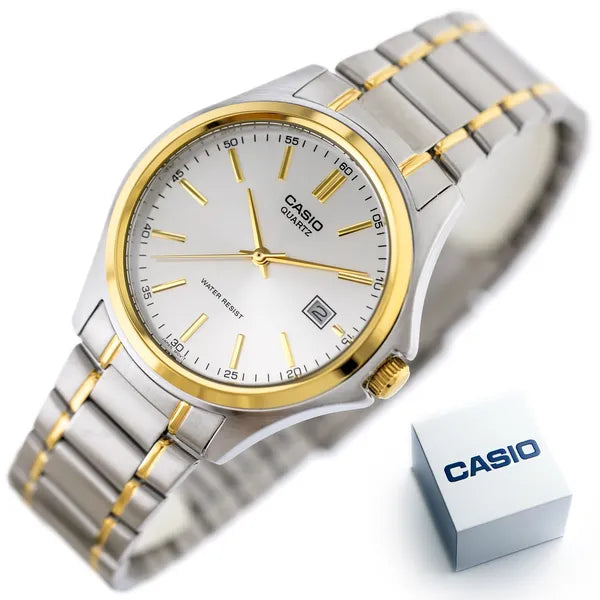 Casio MTP-1183G-7A férfi karóra, két tónusú nemesacél, 39 mm, dátum, WR30
