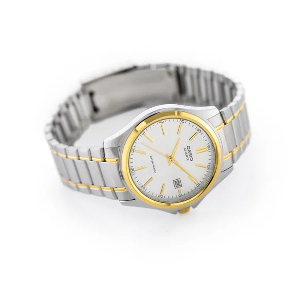 Casio MTP-1183G-7A férfi karóra, két tónusú nemesacél, 39 mm, dátum, WR30