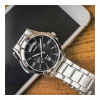 Casio MTP-1381D-1AVDF férfi karóra, acél szíj, fekete számlap, WR50