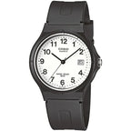 Uniszex Casio MW-59-7B karóra, WR50, dátum, fekete szíj, díszdobozzal