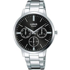 Lorus RP631DX9 női karóra, rozsdamentes acél, fekete számlap, WR50