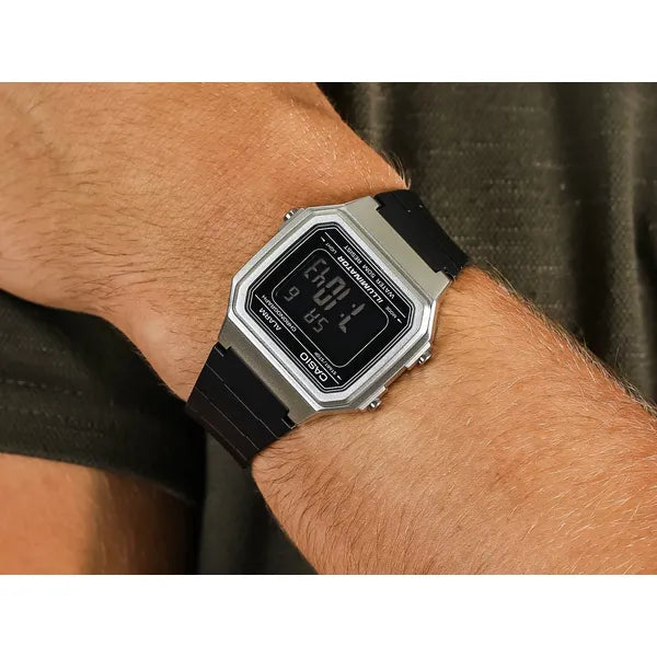 Casio W-217HM-7B uniszex digitális óra, WR50, fekete szíj, díszdoboz
