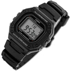 Casio W-218H-1A férfi digitális karóra, WR50, kvarc, LED, fekete, díszdobozzal