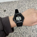 Casio férfi digitális karóra W-219H-1A, fekete, WR50, LED, stopper, riasztó