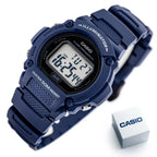 Casio W-219H-2A férfi digitális karóra sötétkék, WR50, kvarc