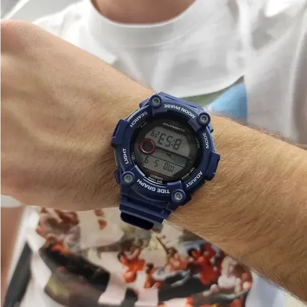 Casio WS-1300H-2A Moonphase férfi sportóra, WR100, kék, holdfázis