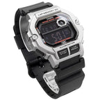 Casio WS-1400H-1B férfi digitális sportóra, WR100, LED, stopper