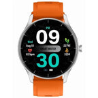 Gravity GT2-8 uniszex okosóra, 1,28″ IPS, BT 5.1, IP67, ezüst/narancs