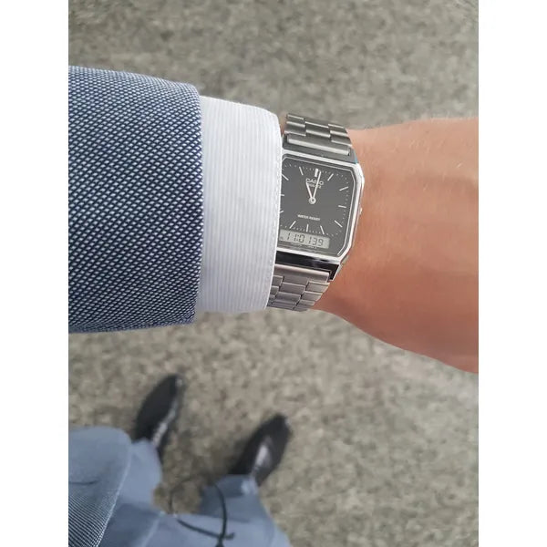 Casio AQ-230A-1DMQYES uniszex analóg‑digitális óra, rozsdamentes acél, WR30