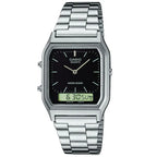 Casio AQ-230A-1DMQYES uniszex analóg‑digitális óra, rozsdamentes acél, WR30