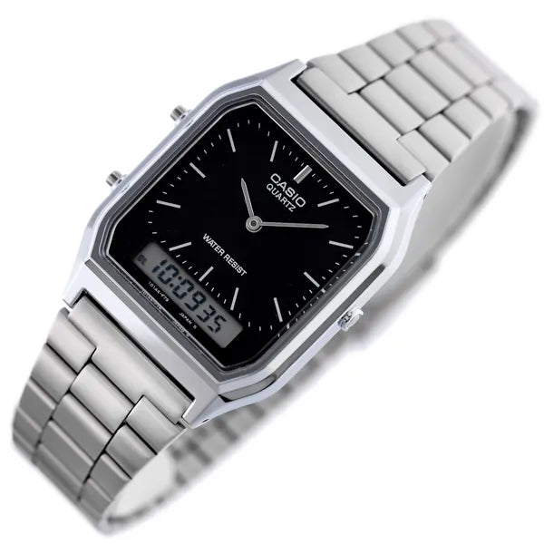 Casio AQ-230A-1DMQYES uniszex analóg‑digitális óra, rozsdamentes acél, WR30