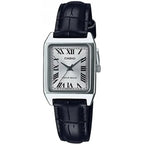 Casio LTP-V007L-7B1 női karóra, téglalap, fekete bőr szíj, ezüst, 30 m vízálló