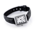 Casio LTP-V007L-7B1 női karóra, téglalap, fekete bőr szíj, ezüst, 30 m vízálló