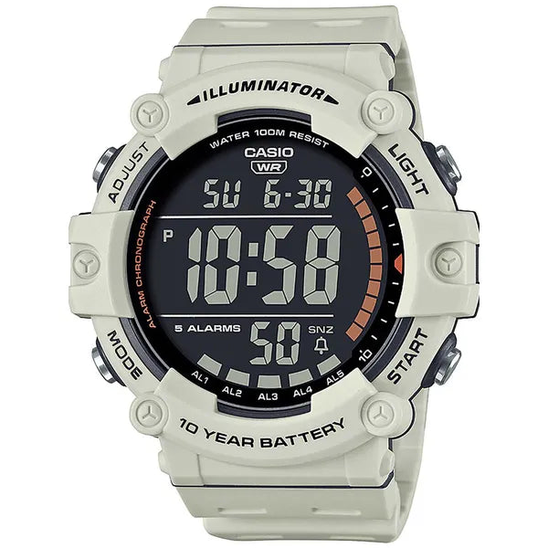 Casio AE-1500WH-8B2 férfi digitális karóra, WR100, fehér, 51 mm