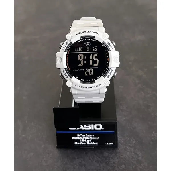Casio AE-1500WH-8B2 férfi digitális karóra, WR100, fehér, 51 mm
