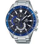 Casio Edifice EFV-620D-1A2 férfi kronográf karóra, acél, WR100, fekete/kék