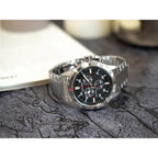 Citizen Eco-Drive kronográf férfi óra AT2520-89E, fekete számlap, acél, WR100