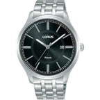 Lorus RH947PX9 férfi karóra, 38 mm, fekete számlap, acél szíj, kvarc