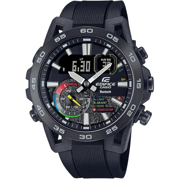 Casio Edifice ECB-40MP-1A férfi karóra, 48 mm, Bluetooth, WR100, fekete