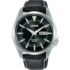 Lorus RL423BX9 férfi kvarc karóra, 42 mm, acél szíj, fekete számlap, WR50