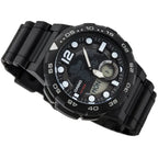 Casio AEQ-100W-1AV férfi karóra, világidő, WR100, gyanta szíj, fekete