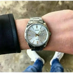 Casio férfi karóra MTP-1302D-7A2VDF, ezüst, acél, quartz, WR50, 38 mm díszdoboz