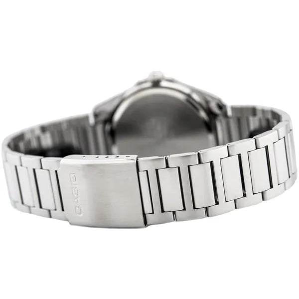 Casio MTP-1370D-7A2V férfi karóra, acél szíj, ezüst számlap, WR50, kvarc