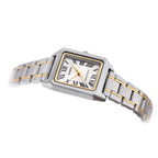 Casio LTP-V007SG-9B női karóra, téglalap, két tónusú acél szíj, arany számlap