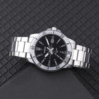 Casio férfi karóra MTP-VD01D-1CVUDF, 44 mm, acél, fekete, WR50, dátum, kvarc