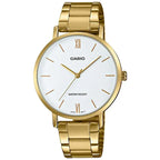 Casio LTP-VT01G-7BUDF női karóra, arany nemesacél, fehér számlap, 40 mm
