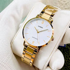 Casio LTP-VT01G-7BUDF női karóra, arany nemesacél, fehér számlap, 40 mm