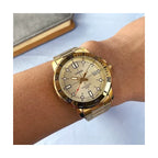 Casio MTP-VD01G-9E férfi karóra, arany, kvarc, acél szíj, WR50, díszdoboz