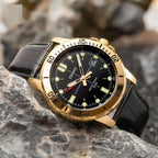 Casio MTP-VD01GL-1E férfi karóra, arany tok, fekete bőrszíj, 44 mm, WR50, dátum